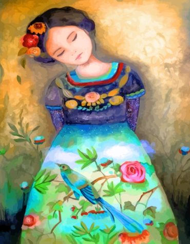 Floral Girl Paint By Numbers