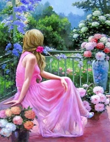 Garden Beauty Women Paint By Numbers