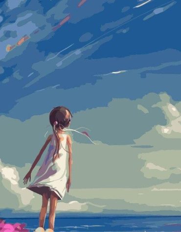 Girl Under Starry Sky Paint By Numbers