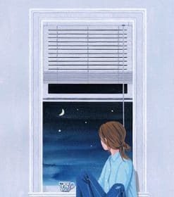 Girl at Colorful Window Paint By Numbers