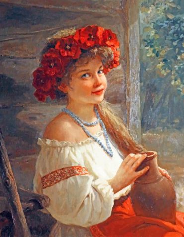 Flower Crown Girl Paint By Numbers
