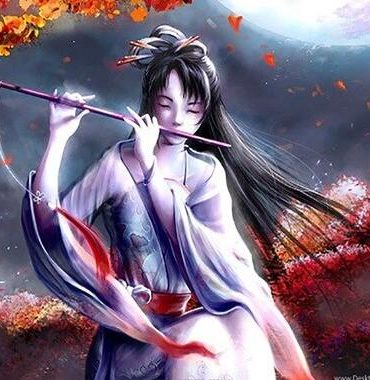 Geisha Flute Girl Paint By Numbers