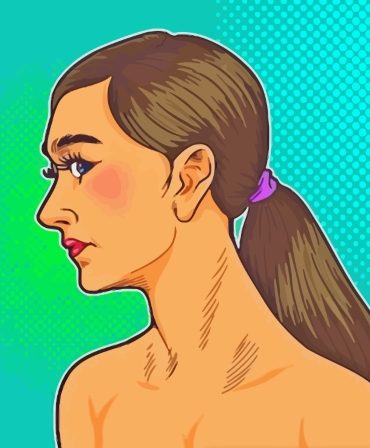Girl With Ponytail Pop Art Paint By Numbers