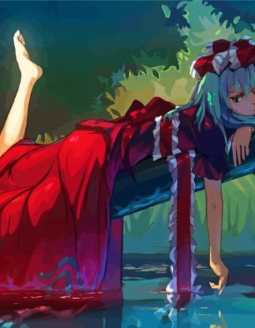 Anime Girl Under Tree Paint By Numbers