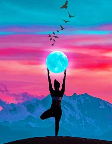 Girl and Moon Fantasy Paint By Numbers