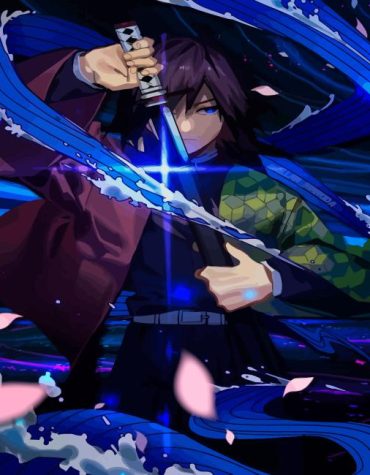 Giyu Tomioka Anime Style Paint By Numbers