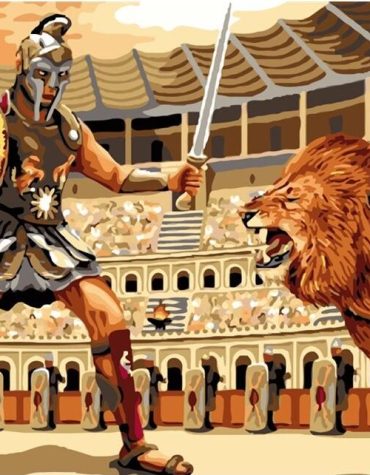 Gladiator Lion Warrior Paint By Numbers
