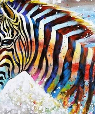 Colorful Zebra Paint By Numbers