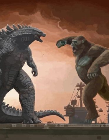 Monster Showdown: Godzilla Vs Kong Paint By Numbers