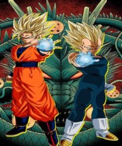 Gohan and Vegeta Saiyan Paint By Numbers