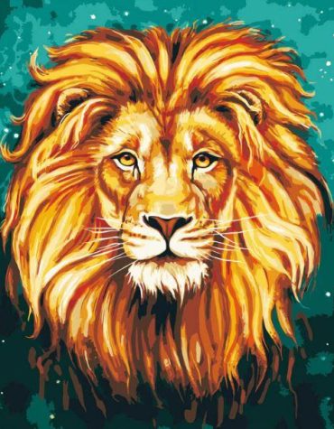 Golden Lion Abstract Paint By Numbers