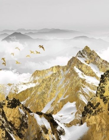 Golden Mountain Landscape Paint By Numbers