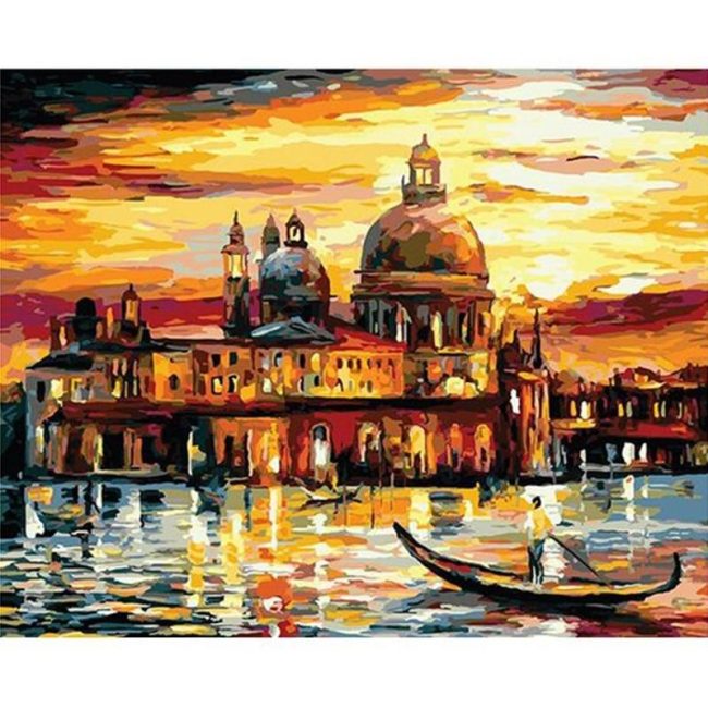 Venice Golden Night Scenes Paint By Numbers