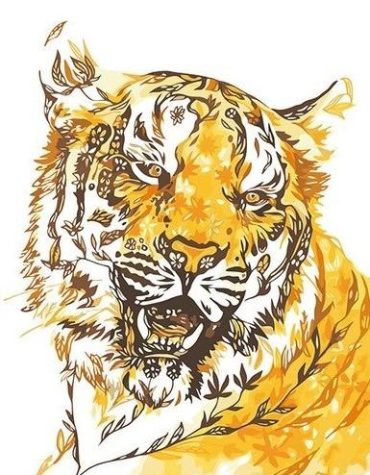 Golden Panthera Tiger Paint By Numbers