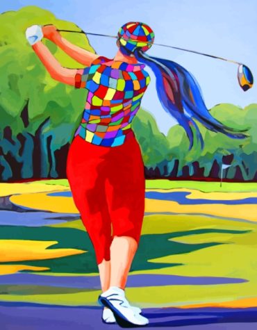Women Golfers Sports Scene Paint By Numbers