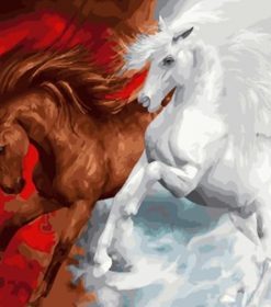Good vs Evil Horses Paint By Numbers