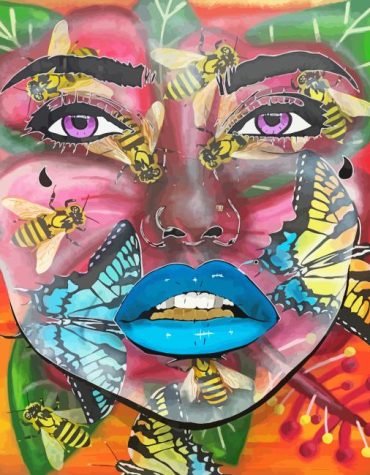Colorful Graffiti Face Paint By Numbers