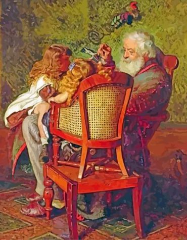 Grandfather with Grandsons Paint By Numbers