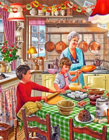 Grandma Kitchen Fun Paint By Numbers