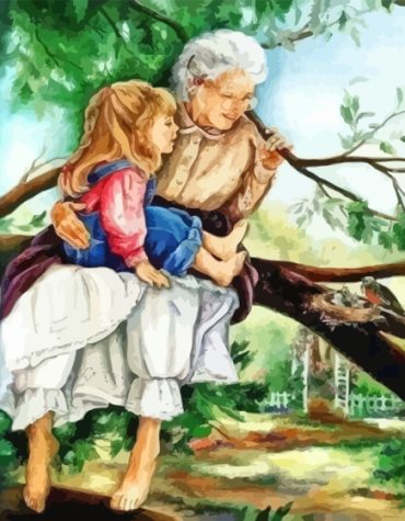 Grandma and Little Girl Paint By Numbers