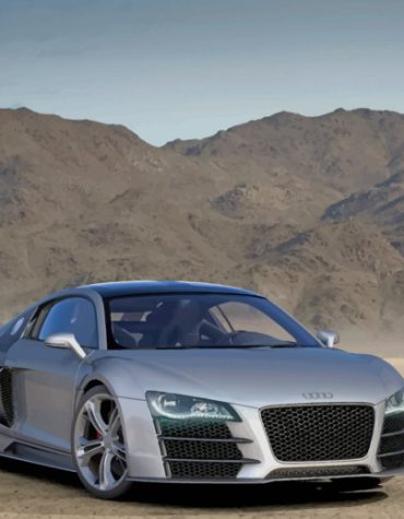 Green Audi R8 Sports Car Paint By Numbers