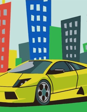 Green Lamborghini Exotic Ride Paint By Numbers