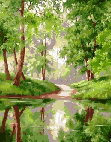 Green River Landscape Paint By Numbers