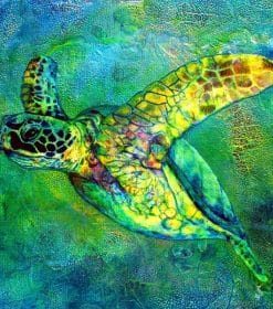 Green Turtle Animal Paint By Numbers