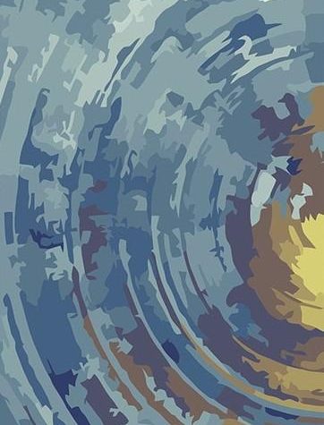 Grey Abstract Landscape Paint By Numbers