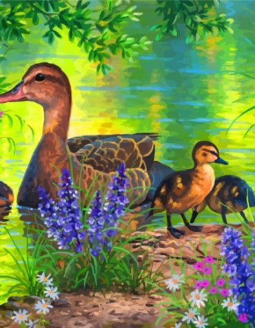 Grey Geese Wildlife Paint By Numbers