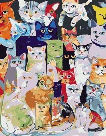 Colorful Cats Paint By Numbers