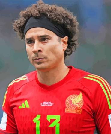 Guillermo Ochoa Football Paint By Numbers