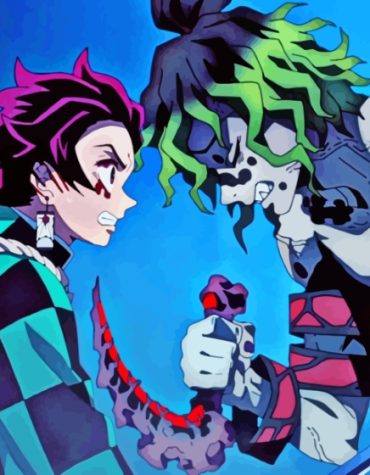 Gyutaro and Tanjiro Kimetsu No Yaiba Paint By Numbers