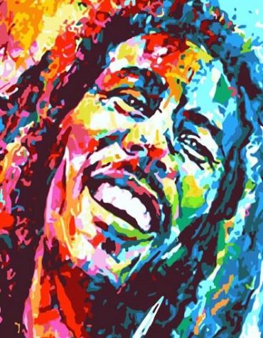 Colorful Bob Marley Pop Art Paint By Numbers