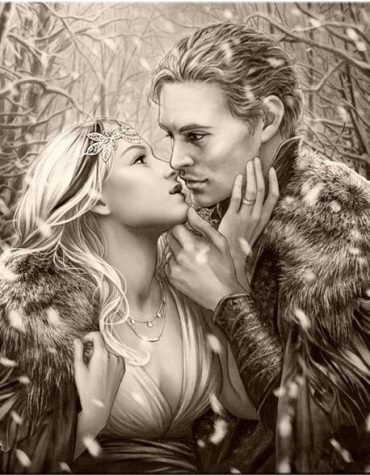 Romantic Lovers Winter Kiss Paint By Numbers