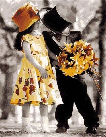 Young Romance Couple Paint By Numbers