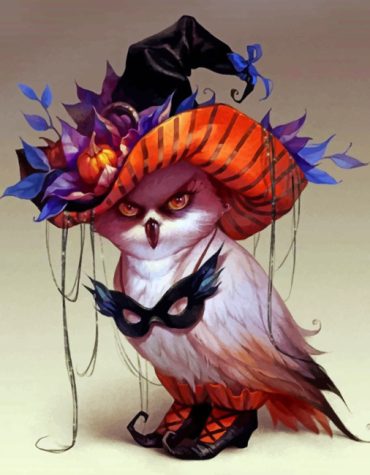 Halloween Witch Owl Paint By Numbers
