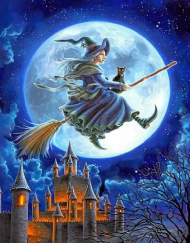 Spooky Halloween Witch Paint By Numbers