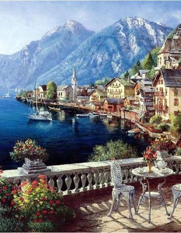 Hallstatt Scenic View Paint By Numbers