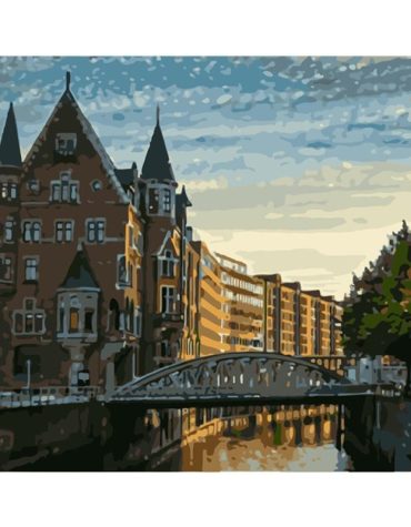 Hamburg Cityscape River Paint By Numbers