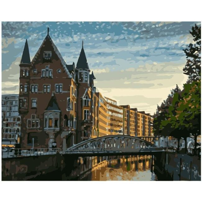 Hamburg Cityscape River Paint By Numbers