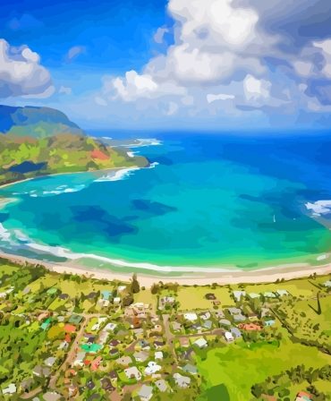 Hanalei Bay Island Seascape Paint By Numbers