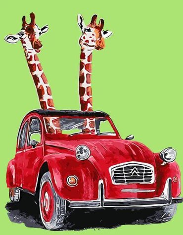 Cheerful Giraffe Journey Paint By Numbers