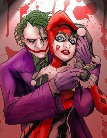 Harley Quinn and Joker Chaos Paint By Numbers