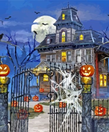 Haunted Halloween Pumpkins Paint By Numbers