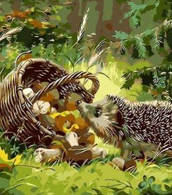 Hedgehog Nature Scene Paint By Numbers