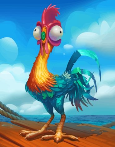 Moana Rooster Hei Hei Paint By Numbers