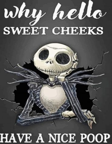 Sweet Cheeks Skull Paint By Numbers