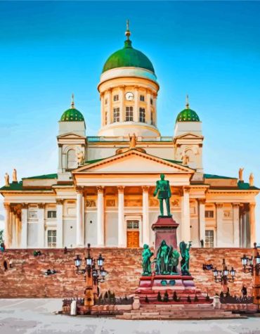 Stunning Helsinki Cathedral Paint By Numbers