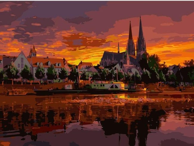 Notre Dame Paris Cityscape Paint By Numbers